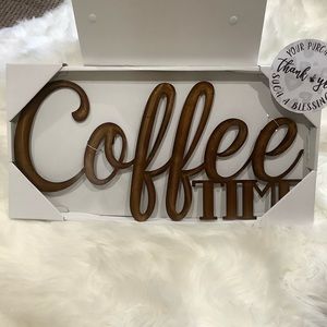 COFFEE TIME METAL LETTER WALL DECOR